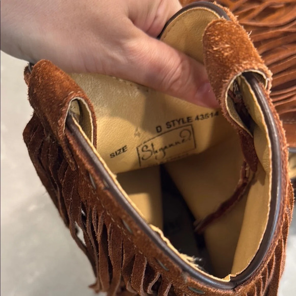 Shyanne Brown Fringe Ankle Booties - Picture 3 of 8